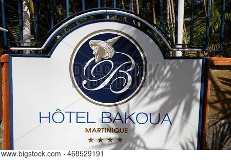 Les Trois Ilets, Martinique Island- January 01, 2023 : The Sign Of Hotel Baloua . It Located On The 