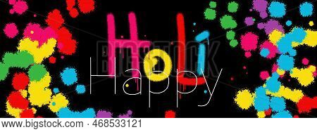 Happy Holi Festival Of Colors Vector Illustration