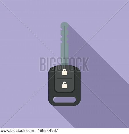 Car Remote Key Icon Flat Vector. Smart Button. Vehicle Lock