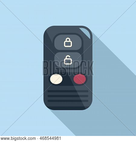 Car Key Button Icon Flat Vector. Vehicle Lock. Business Mobile