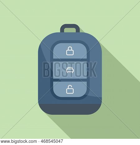 Service Car Key Icon Flat Vector. Smart Button. Lock Unlock