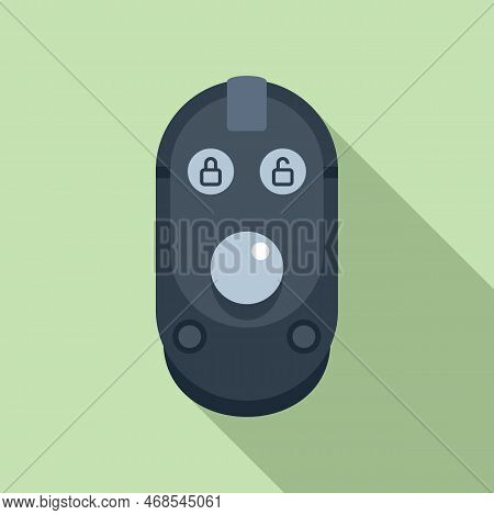 Unlock Smart Car Key Icon Flat Vector. Remote Button. Lock Vehicle