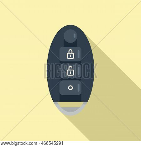 Transport Smart Key Icon Flat Vector. Car Button. Vehicle Lock