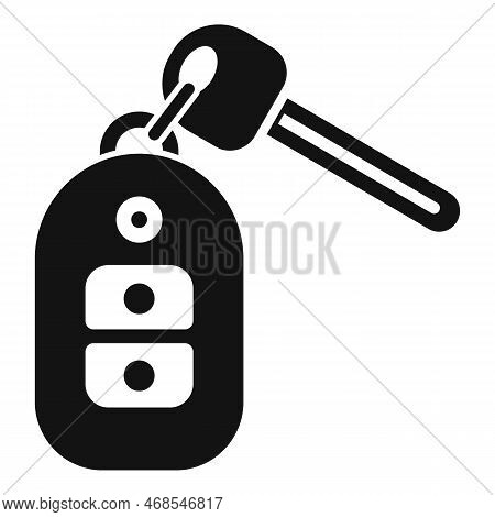 Car Key Button Icon Simple Vector. Vehicle Lock. Business Mobile