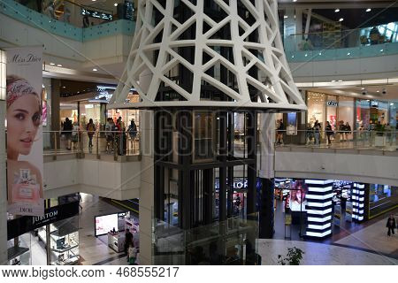 Warsaw, Poland - Jul 16: Galeria Mokotow Shopping Mall In Warsaw, Poland, As Seen On July 16, 2022.