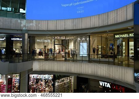 Warsaw, Poland - Jul 16: Galeria Mokotow Shopping Mall In Warsaw, Poland, As Seen On July 16, 2022.