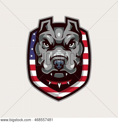 Dog Vector Mascot Logo Design With Modern Illustration Concept Style For Badge, Emblem And Tshirt Pr