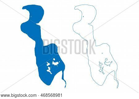 Lake Urmia (islamic Republic Of Iran, Persia) Map Vector Illustration, Scribble Sketch Urmia Map