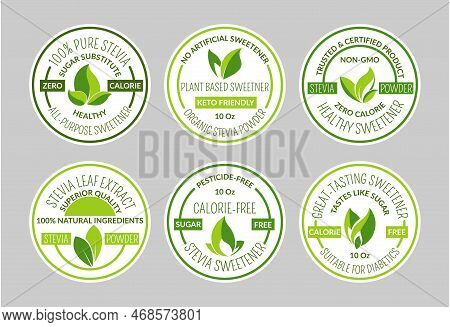 Sticker Set Design For Stevia Sweetener Product