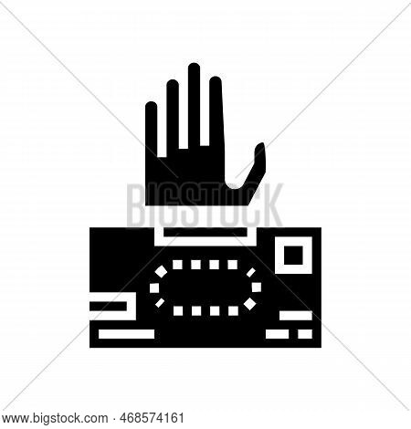 Nonlatex Gloves First Aid Glyph Icon Vector. Nonlatex Gloves First Aid Sign. Isolated Symbol Illustr