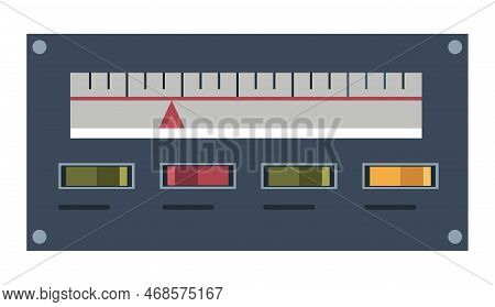 Panel With Measurement And Switchers Or Buttons