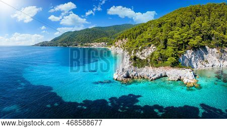 The Beautiful Coast Of Skopelos Island, Sporades, Greece