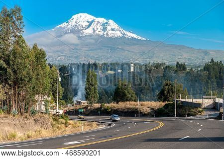 Ecuador - September 25, 2022: Andes Mountain Cotopaxi In Ecuador