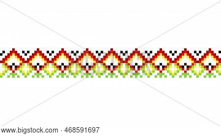 Ukrainian Traditional Embroidery. Pattern For Cross Stitching Decoration. Cross-stitch Traditional F