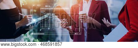 Analyst Working With Computer In Business Analytics And Data Management System To Make Report With K