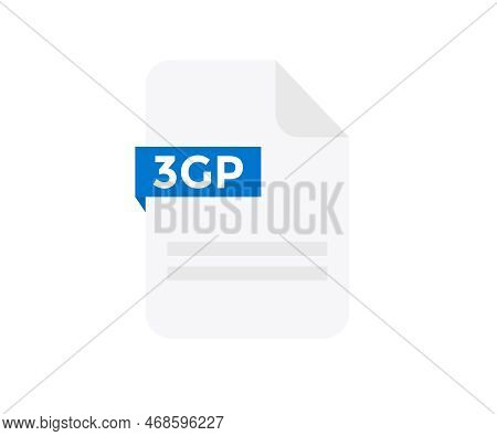 File Format 3gp Logo Design. Document File Icon. Element For Applications, Web Sites & Data Services