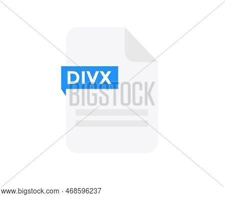 File Format Divx Logo Design. Document File Icon, Internet, Extension, Sign, Type, Presentation, Gra