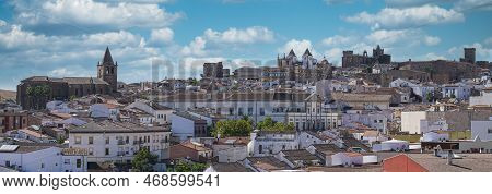 Panoramic View From The Infanta Isabel Viewpoint Of The City Of Caceres, Spain