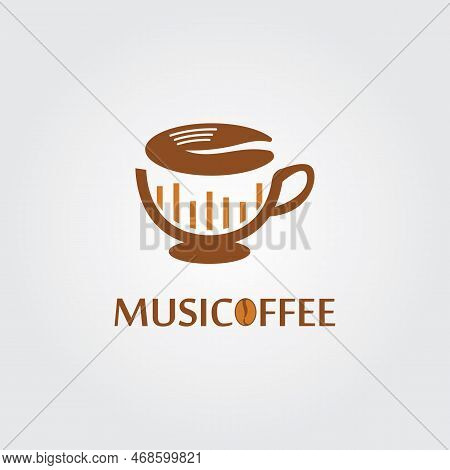 Coffee Music Vector Creative Logo Template