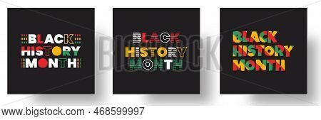 Black History Month Typography Text Design Background. 
Black History Month Social Media Post Square