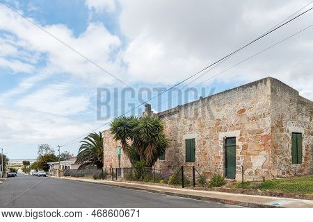Bredasdorp, South Africa - Sep 23, 2022: A Street Scene, With The Historic Old Jail, In Bredasdorp I