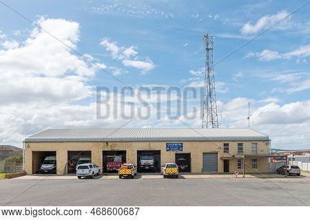 Bredasdorp, South Africa - Sep 23, 2022: A Street Scene, With The Overberg Fire And Rescue Centre, I