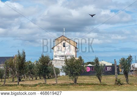 Bredasdorp, South Africa - Sep 23, 2022: A Concrete Products Manufacturer And Lifestyle Centre, In B
