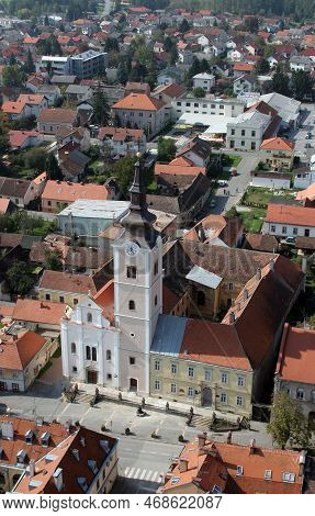 Krizevci, Croatia - October 08, 2011: The Parish Church Of St. Anne In Krizevci, Croatia On October 