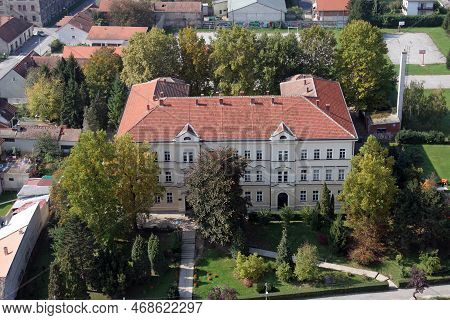 Krizevci, Croatia - October 08, 2011: School Building In Krizevci, Croatia On October 08, 2011