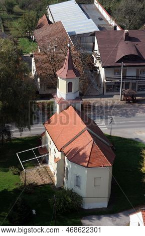 Krizevci, Croatia - October 08, 2011: Saint Mark Krizin Chapel In Krizevci, Croatia On October 08, 2