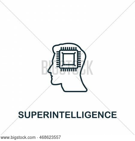 Superintelligence Icon. Monochrome Simple Smart Technology Icon For Templates, Web Design And Infogr