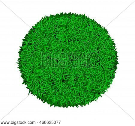Green Round Astroturf Rug With Grass Texture