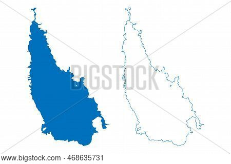 Lake Tharthar (republic Of Iraq) Map Vector Illustration, Scribble Sketch Buhayrat Ath-tharthar Or T