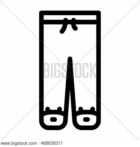 Footie Pants Baby Cloth Line Icon Vector. Footie Pants Baby Cloth Sign. Isolated Contour Symbol Blac