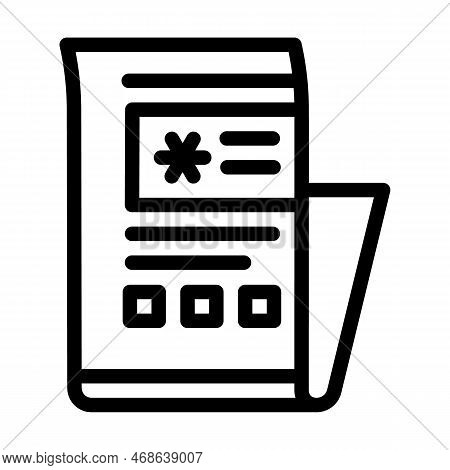 Instant Cold Compress First Aid Line Icon Vector. Instant Cold Compress First Aid Sign. Isolated Con