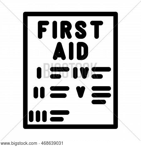 Emergency First Aid Guide First Aid Line Icon Vector. Emergency First Aid Guide First Aid Sign. Isol