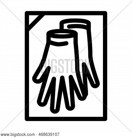 Nonlatex Gloves First Aid Line Icon Vector. Nonlatex Gloves First Aid Sign. Isolated Contour Symbol 