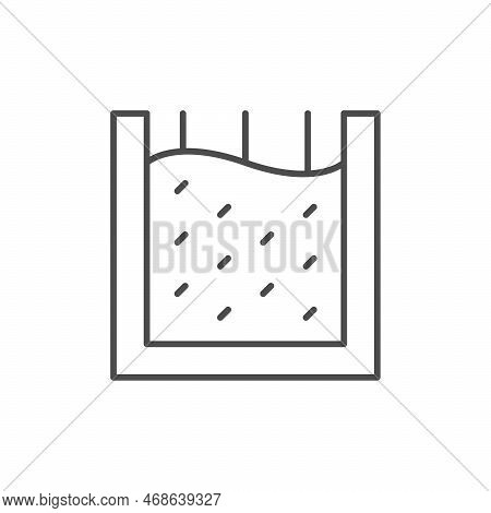 Construction Formwork Line Outline Icon Isolated On White
