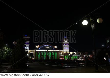 Cathedral Blagoveschensky Illuminated At Night In Kharkov, Ukraine