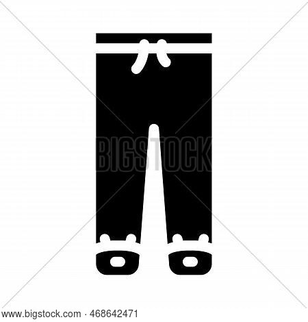 Footie Pants Baby Cloth Glyph Icon Vector. Footie Pants Baby Cloth Sign. Isolated Symbol Illustratio