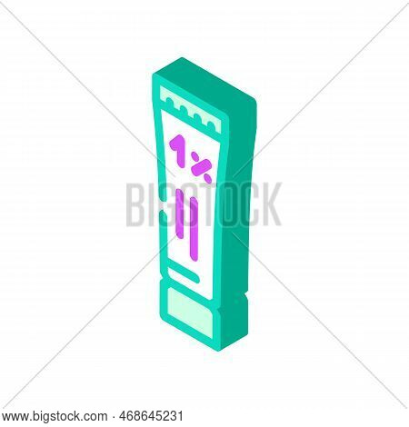 Hydrocortisone Ointment First Aid Isometric Icon Vector. Hydrocortisone Ointment First Aid Sign. Iso
