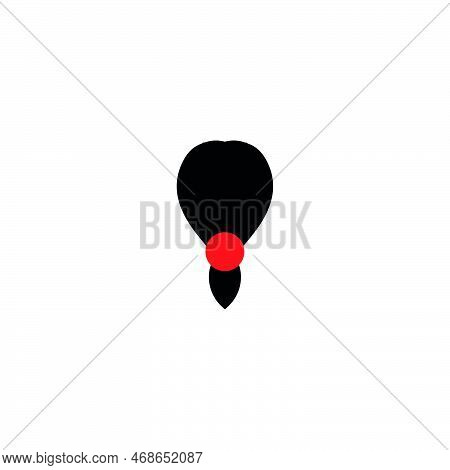 Ponytail Hair Icon. Simple Style Ponytail Hair Toupee Poster Background Symbol. Ponytail Hair Brand 