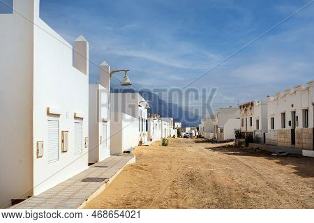 Sandy Streets In Caleta Del Sebo, La Graciosa, Canary Islands