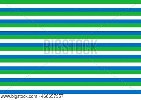 Geometric Pattern In The Colors Of The National Flag Of Sierra Leone. The Colors Of Sierra Leone.