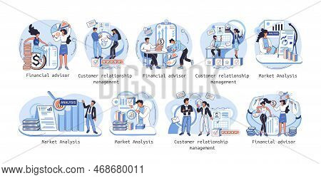 Market Statistics Analysis, Financial Advisor, Customer Relationship Management Business Themes Meta