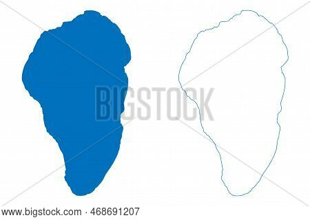 Sea Of Galilee (state Of Israel, Syria) Map Vector Illustration, Scribble Sketch Lake Tiberias, Kinn