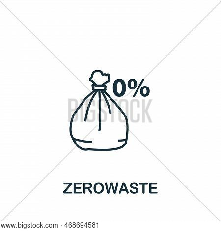 Zerowaste Icon. Monochrome Simple Sustainability Icon For Templates, Web Design And Infographics