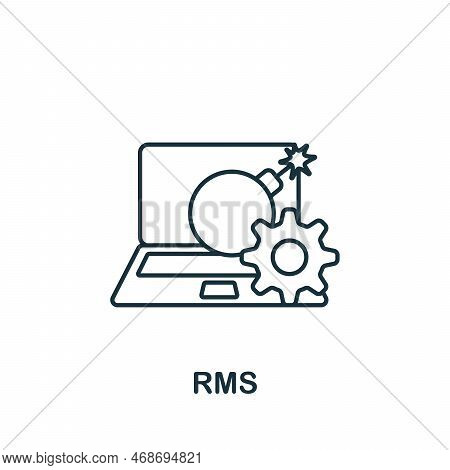 Rms Icon. Monochrome Simple Talent Development Icon For Templates, Web Design And Infographics