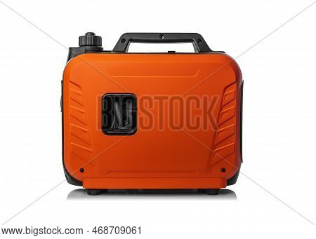 Studio Shot Of An Inverter Modern Electricity Generator On A White Background.