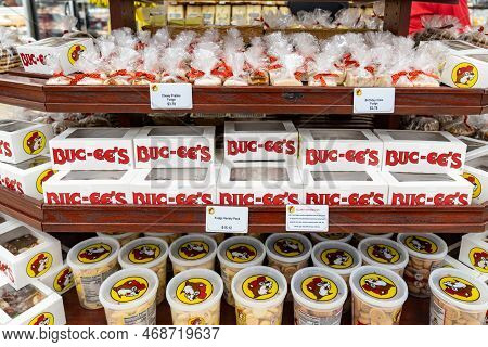 Daytona Beach, Florida - December 29, 2022: Sweets And Treats, Including Fudge, On Display Inside Of